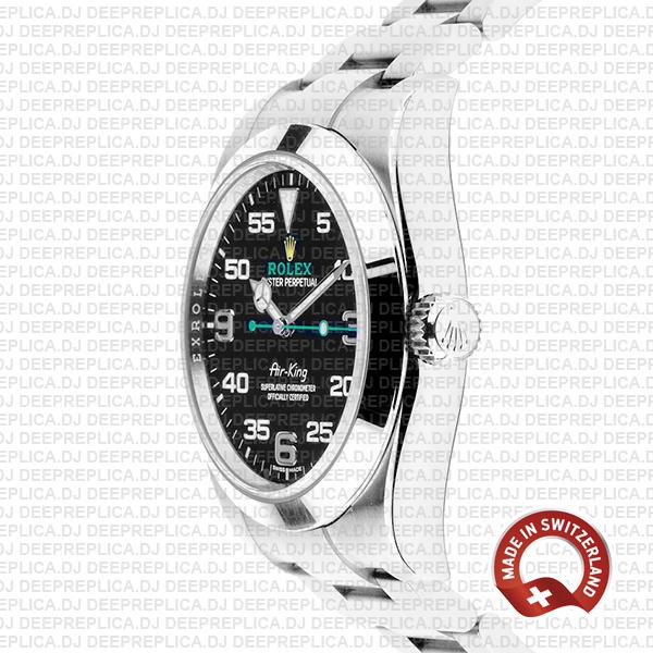 Rolex Air King 40mm 904L Steel Black Dial Arabic Markers 116900 Swiss Made Replica Watch
