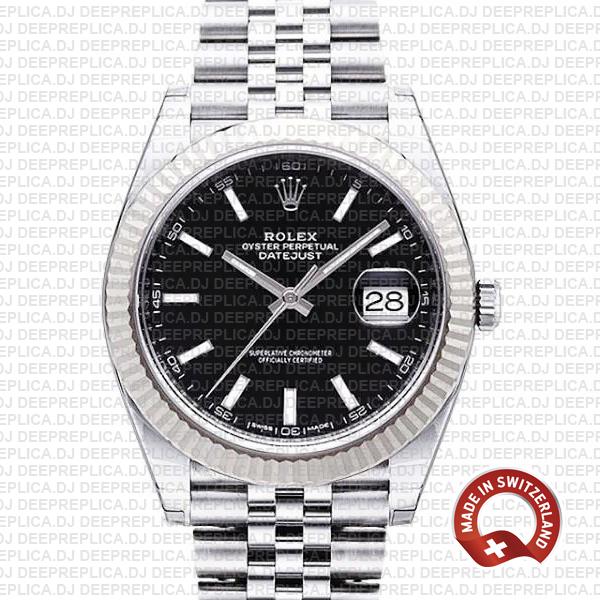 Rolex Datejust 41 Black Dial Jubilee | Top Rolex Replica Watch