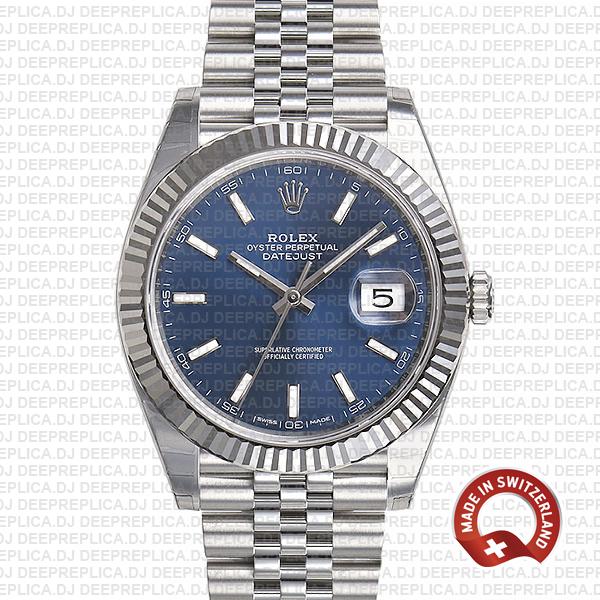 Rolex Datejust 41mm Blue Dial Jubilee Watch | Rolex Replica