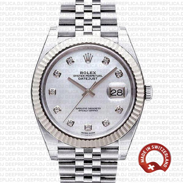 Rolex Datejust Jubilee 41mm White Diamond Dial | Deepreplica