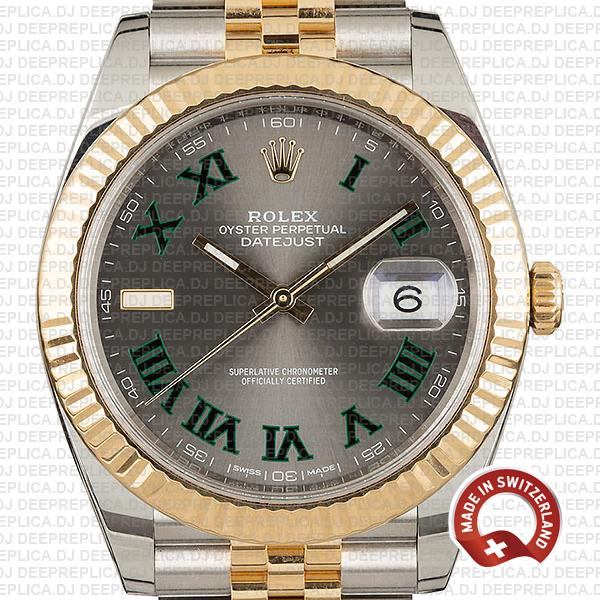 Rolex Datejust Two-Tone Jubilee Roman Dial Replica Watch
