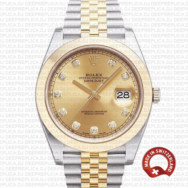 Rolex Datejust Jubilee Gold Diamond Dial | Swiss Replica Watch