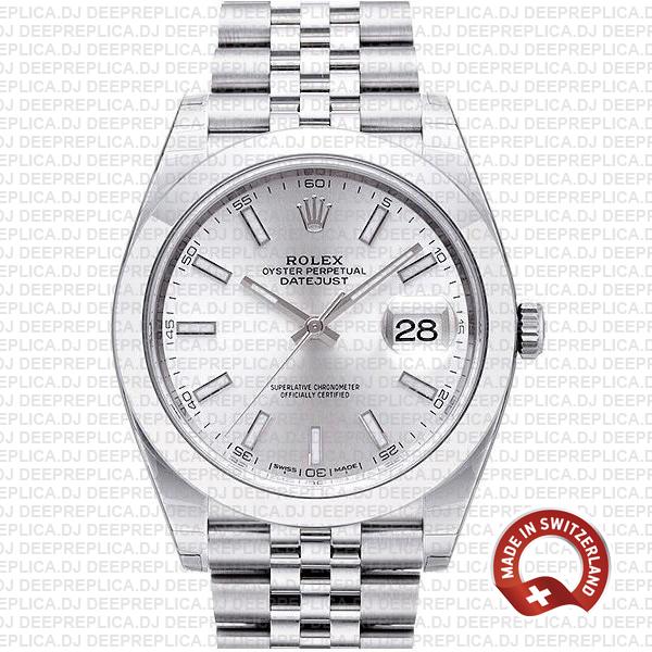 Rolex Datejust 41 Steel Silver Dial | Best Swiss Replica Watch