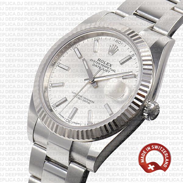 Rolex Datejust 41mm Silver Dial | Luxury Rolex Replica Watch