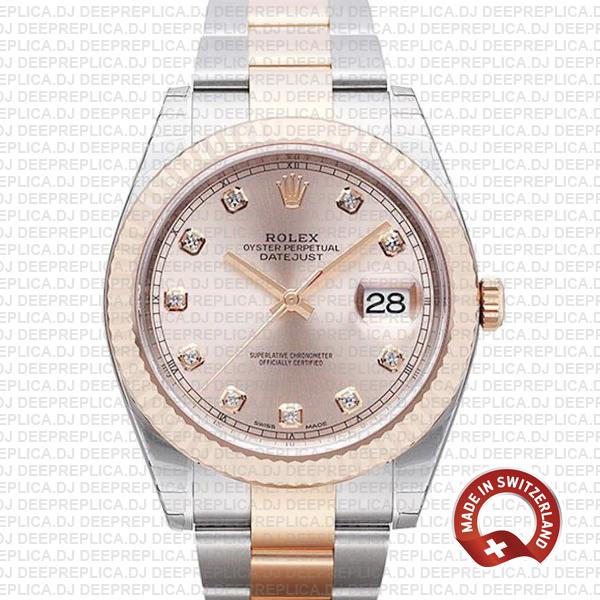 Rolex Datejust 41 Two-Tone Pink Dial Best Fake Rolex Replica