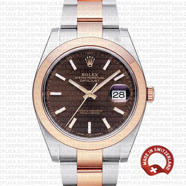 Top Rolex Datejust Replica 41mm Chocolate Dial Rolex Watch