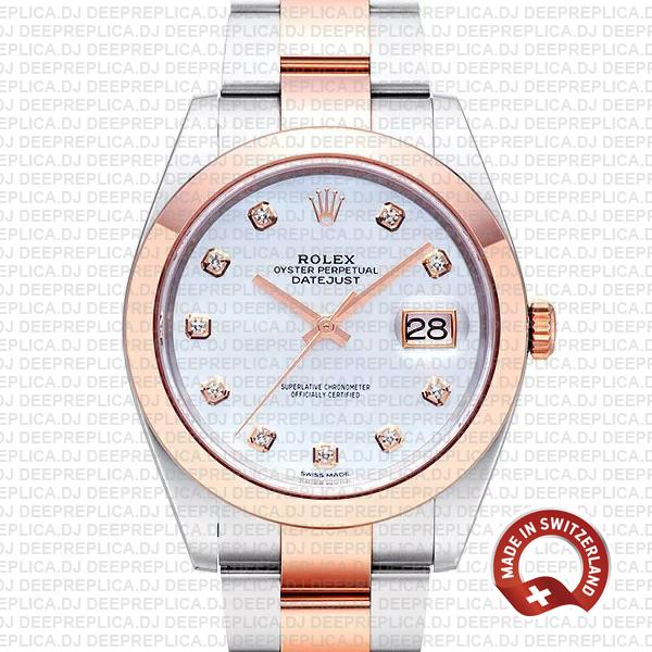 Rolex Datejust 41mm White Diamond Dial | Rolex Clone Watch