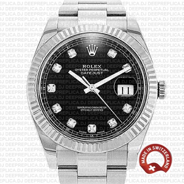 Rolex Datejust 41 Black Diamond Dial | Rolex Replica Watch