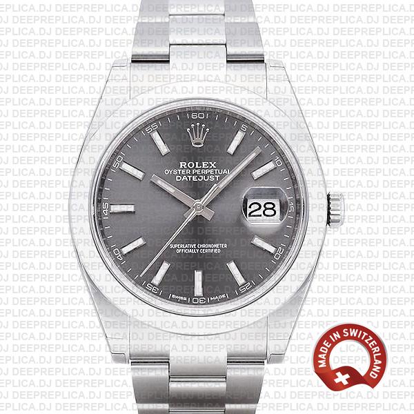 Rolex Datejust 41mm Grey Dial | Best Swiss Replica Watch