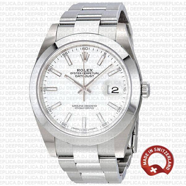 Rolex Datejust 41 904L Steel White Dial | Rolex Replica Watch
