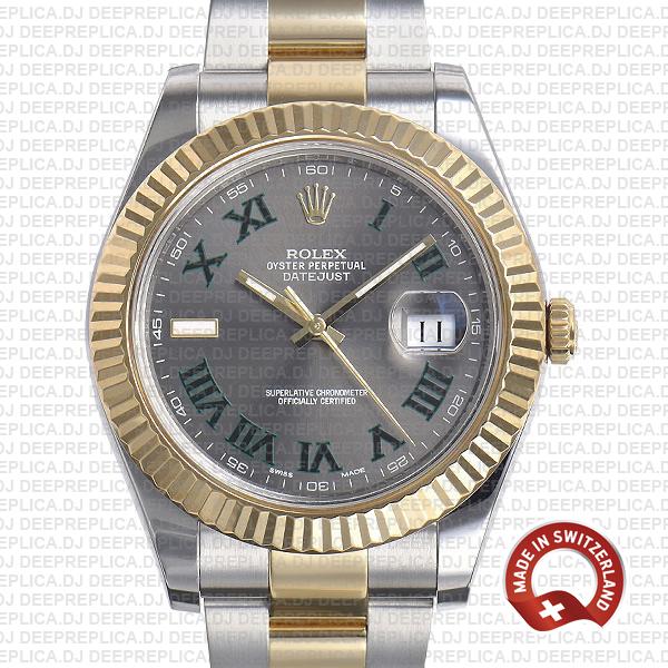 Rolex Datejust ΙΙ Two-Tone Slate Grey Roman Dial Clone Watch