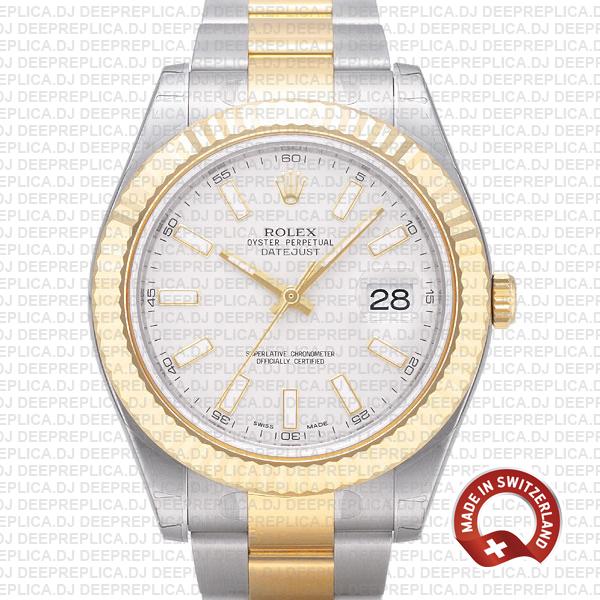 Rolex Datejust ΙΙ Two-Tone White Dial 41mm | Swiss Replica