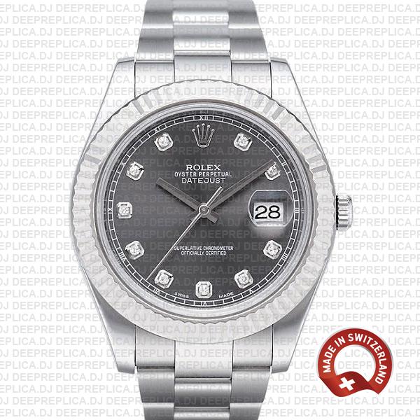 Rolex Datejust ΙΙ Grey Dial Diamonds | Rolex Replica Watch