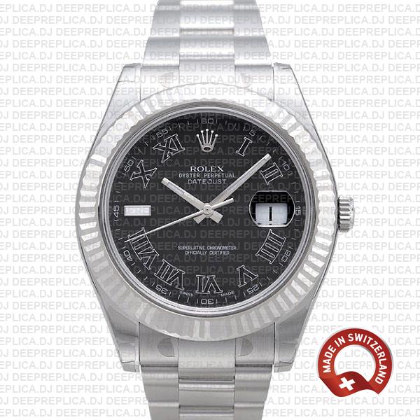 Rolex Datejust ΙΙ Black Dial Roman 41mm | Rolex Replica Watch