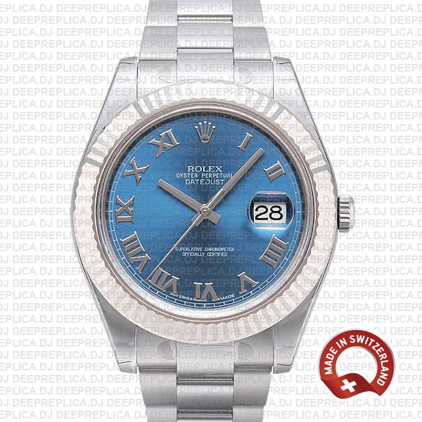 Rolex Datejust ΙΙ 41mm Blue Roman Dial Swiss Replica Watch