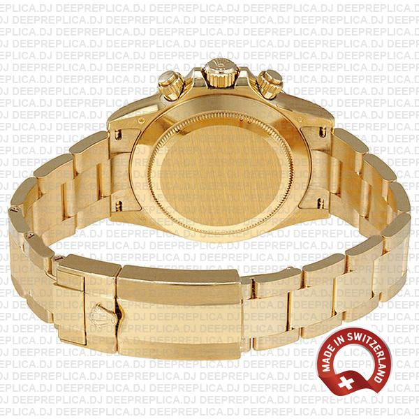 Rolex Cosmograph Daytona 18k Yellow Gold/904l Steel Black Diamond Dial 40mm Ref:116508 Swiss Replica Watch