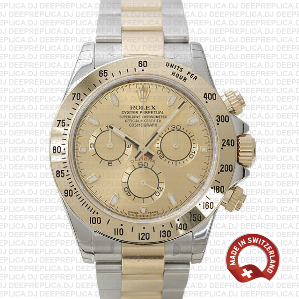 Rolex Daytona Gold Two-Tone Gold Dial | Swiss Replica Watch