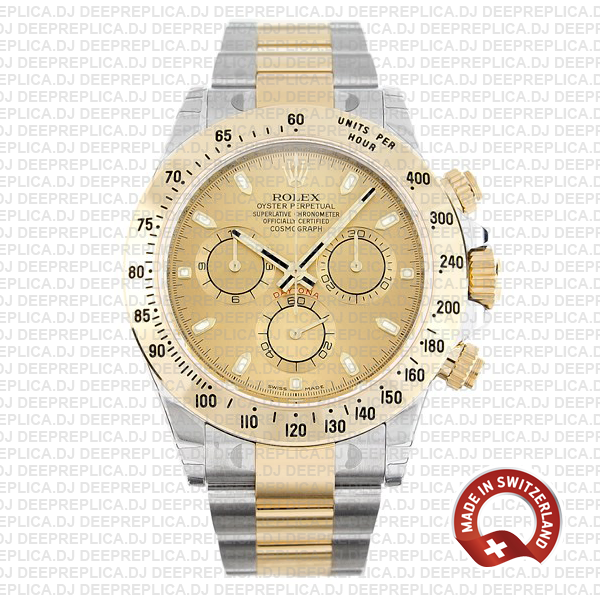 Rolex Daytona Gold Two-Tone Gold Dial Swiss Replica Watch