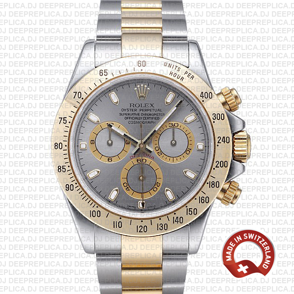 High Quality Rolex Replica Daytona Two-Tone Grey Dial Watch