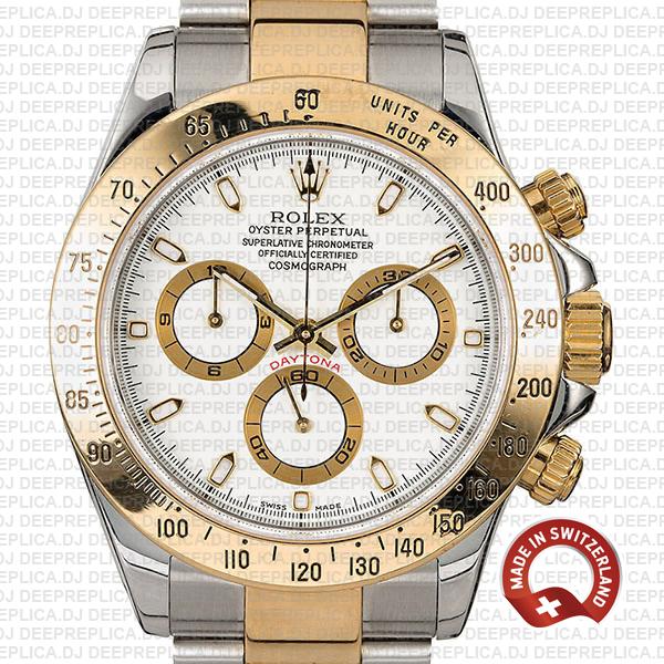 Rolex Daytona Two-Tone 18k Yellow Gold Best Swiss Replica Watch