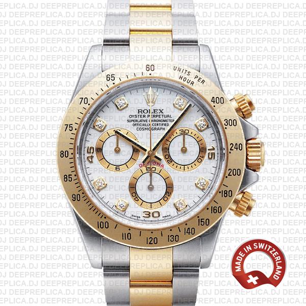 Rolex Daytona Two-Tone 18k Yellow Gold Best Swiss Replica Watch