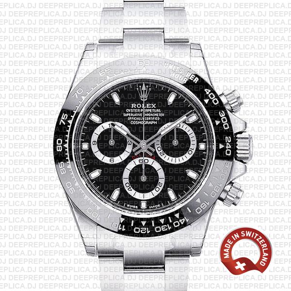 High Quality Replica Rolex Daytona 2016 Black Dial 40mm