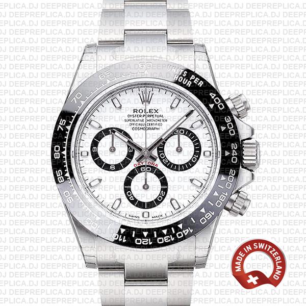 Rolex Daytona Stainless Steel White Dial | Swiss Replica Watch