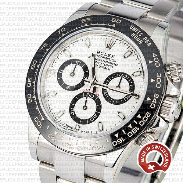 Rolex Daytona Stainless Steel White Dial Swiss Replica Watch