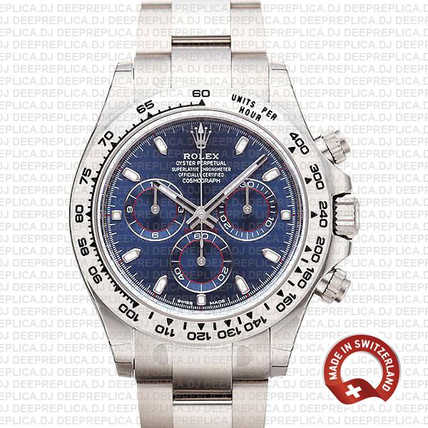 Rolex Daytona White Gold Blue Dial Best Rolex Replica Watch