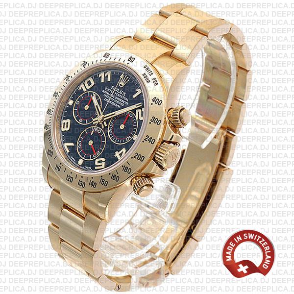 Rolex Daytona Blue Arabic Dial Swiss Made Replica Watch