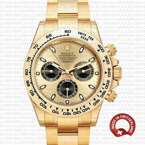 Rolex Daytona Gold Dial Stainless Steel | Best Replica Watch