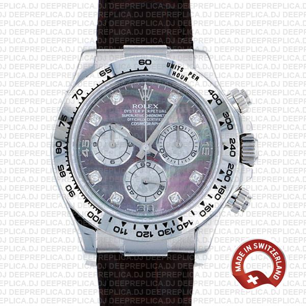 Rolex Daytona Black MOP Diamond Dial Rolex Replica Watch
