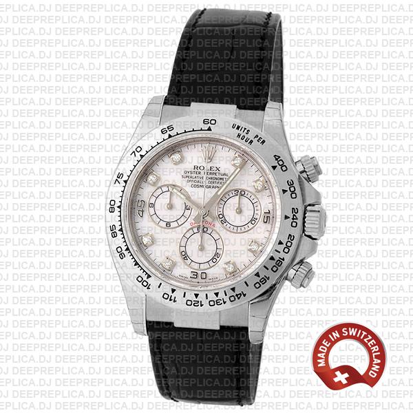 Rolex Daytona White Gold White Diamond Dial | Replica Watch
