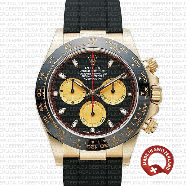Rolex Daytona Gold Black Panda Dial | Rolex Replica Watch