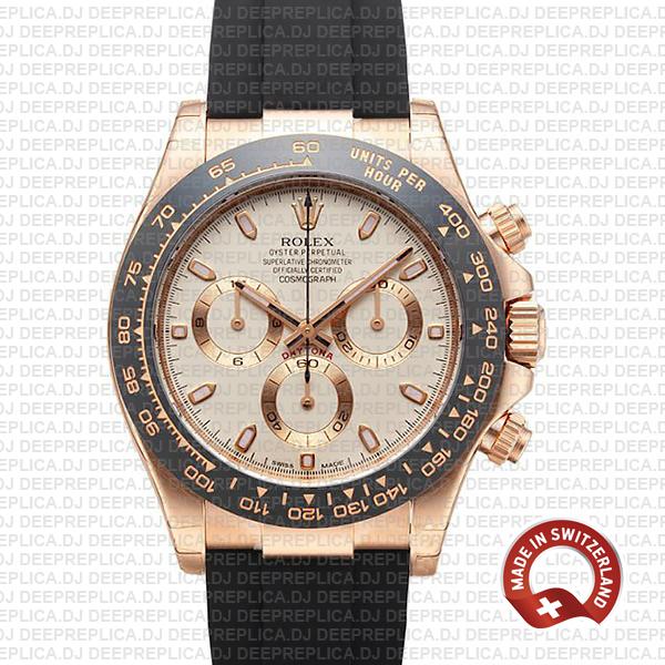 Rolex Daytona Rose Gold Ivory Dial | Best Rolex Replica Watch