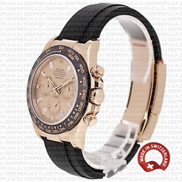 Top Rolex Replica Daytona Rose Gold Pink Diamond Dial Watch