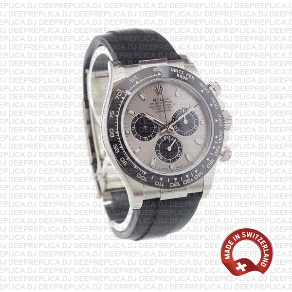Rolex Daytona 18k White Gold Silver Dial Swiss Replica Watch