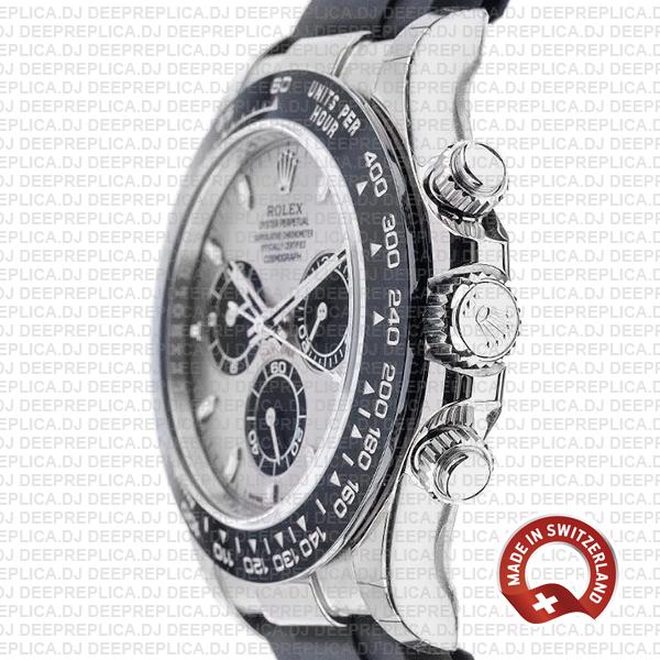Rolex Daytona 18k White Gold Silver Dial Swiss Replica Watch