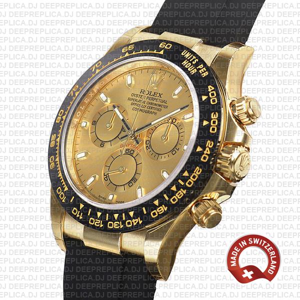 Rolex Oyster Perpetual Cosmograph Daytona 18k Yellow Gold 40mm Ceramic Bezel Gold Dial