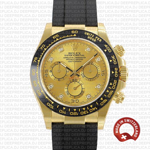Rolex Daytona Gold Diamond Dial 40mm | Luxury Replica Watch