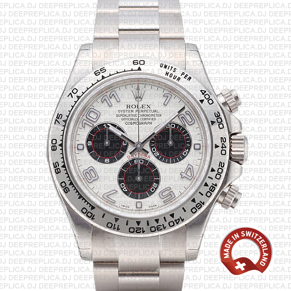 Best Clone Rolex Daytona Stainless Steel White Dial Watch