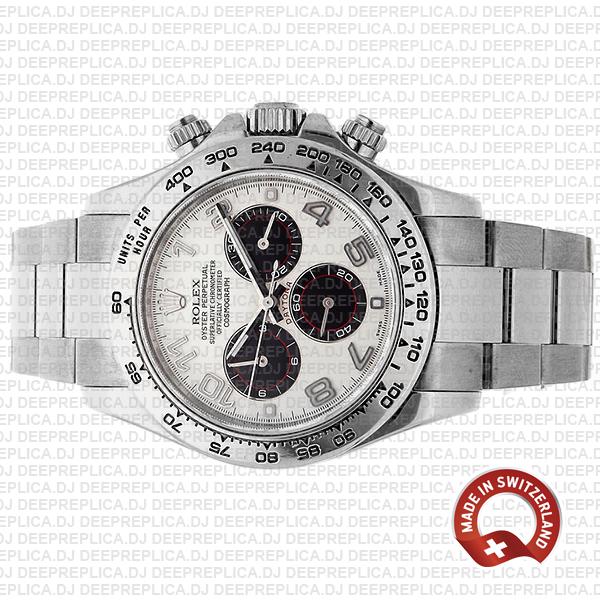 Best Clone Rolex Daytona Stainless Steel White Dial Watch