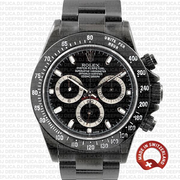 Rolex Daytona DLC Steel Black Dial 40mm | Top Replica Watch