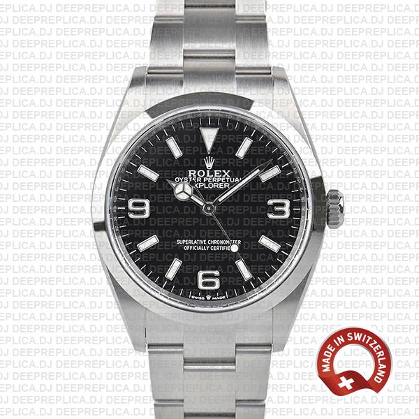 Swiss Replica Rolex Explorer I 36mm Steel 124270