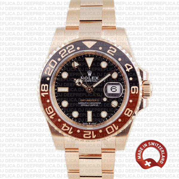 Rolex GMT-Master II Rose Gold 40mm | Swiss Replica Watch