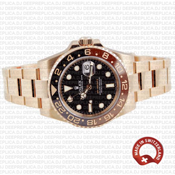 Rolex GMT-Master II Rose Gold 40mm Swiss Replica Watch