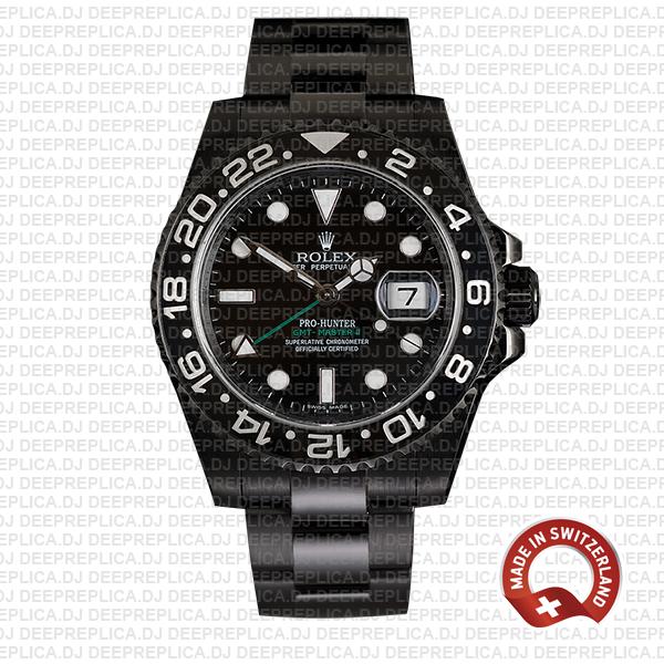 Rolex GMT-Master II Replica Pro Hunter DLC Black Dial Watch