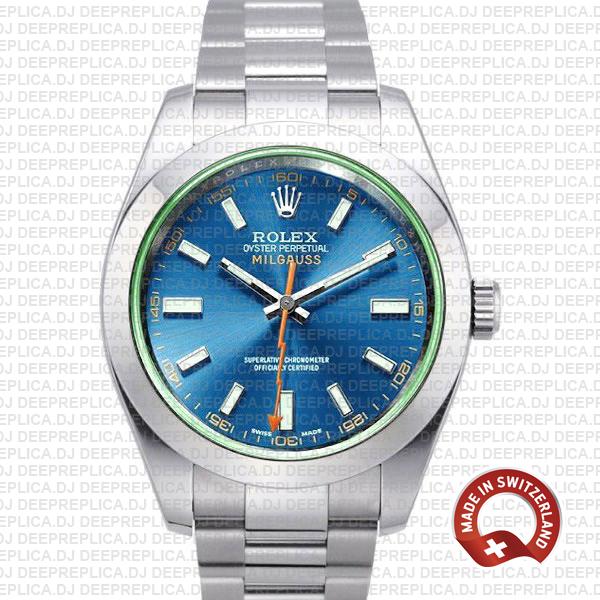 Rolex Milgauss Stainless Steel Blue Dial | Rolex Replica Watch