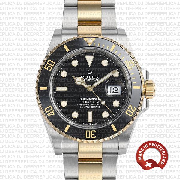 Rolex Submariner 2 Tone 41mm | Black Dial Replica Watch