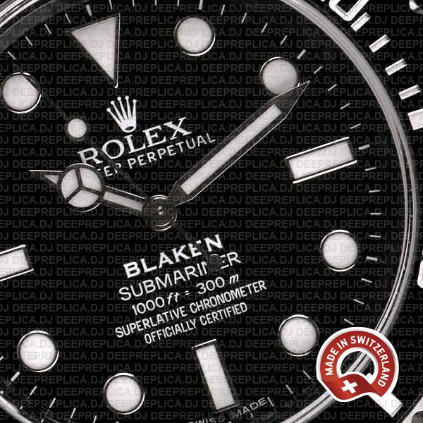 Rolex Submariner Blaken Black Dial Dlc Black Ceramic Bezel
